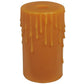 Meyda Lighting Poly Resin 4" Honey Amber Flat Top Candle Cover Shade