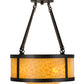 Meyda Lighting Pomona 18" 4-Light Craftsman Brown Semi-flush Mount Ceiling Light With Beige Art Shade Glass