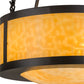 Meyda Lighting Pomona 18" 4-Light Craftsman Brown Semi-flush Mount Ceiling Light With Beige Art Shade Glass