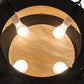 Meyda Lighting Pomona 18" 4-Light Craftsman Brown Semi-flush Mount Light With Beige Iridescent Shade Glass