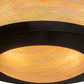 Meyda Lighting Pomona 18" 4-Light Craftsman Brown Semi-flush Mount Light With Beige Iridescent Shade Glass