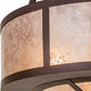 Meyda Lighting Pomona 28" 4-Light Cafe Noir Inverted Pendant Light With Silver Mica Shade Glass