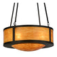 Meyda Lighting Pomona 28" 4-Light Craftsman Brown Pendant Light With Ambra Sienna Idalight Shade Glass