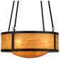 Meyda Lighting Pomona 28" 4-Light Craftsman Brown Pendant Light With Ambra Sienna Idalight Shade Glass
