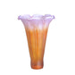 Meyda Lighting Pond Lily 11" 3-Light Mahogany Bronze Wall Sconce With Amber & Purple Shade Glass