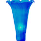 Meyda Lighting Pond Lily 11" 3-Light Mahogany Bronze Wall Sconce With Blue Shade Glass