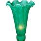 Meyda Lighting Pond Lily 11" 3-Light Mahogany Bronze Wall Sconce With Green Shade Glass