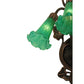 Meyda Lighting Pond Lily 11" 3-Light Mahogany Bronze Wall Sconce With Green Shade Glass