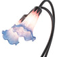 Meyda Lighting Pond Lily 16" 2-Light Mahogany Bronze Accent Table Lamp With Pink and Blue Shade Glass