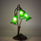 Meyda Lighting Pond Lily 16" 3-Light Mahogany Bronze Accent Table Lamp With Green Shade Glass
