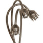 Meyda Lighting Pond Lily 16" 3-Light Mahogany Bronze Table Lamp Base
