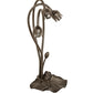 Meyda Lighting Pond Lily 16" 3-Light Mahogany Bronze Table Lamp Base