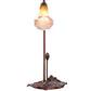 Meyda Lighting Pond Lily 16" Mahogany Bronze Accent Table Lamp With Amber and Purple Shade Glass