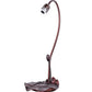 Meyda Lighting Pond Lily 16" Mahogany Bronze Accent Table Lamp With Pink Shade Glass
