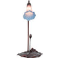 Meyda Lighting Pond Lily 16" Mahogany Bronze Accent Table Lamp With Pink and Blue Shade Glass