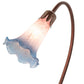Meyda Lighting Pond Lily 16" Mahogany Bronze Accent Table Lamp With Pink and Blue Shade Glass