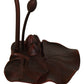 Meyda Lighting Pond Lily 16" Mahogany Bronze Mini Table Lamp With Green Shade Glass