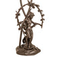 Meyda Lighting Pond Lily 17" 2-Light Mahogany Bronze Girl Table Lamp Base
