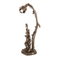 Meyda Lighting Pond Lily 17" 2-Light Mahogany Bronze Girl Table Lamp Base
