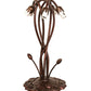 Meyda Lighting Pond Lily 17" 5-Light Mahogany Bronze Accent Table Lamp With Blue Shade Glass