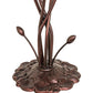 Meyda Lighting Pond Lily 17" 5-Light Mahogany Bronze Table Lamp With Amber Purple Shade Glass
