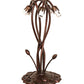 Meyda Lighting Pond Lily 17" 5-Light Mahogany Bronze Table Lamp With Amber Purple Shade Glass