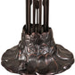 Meyda Lighting Pond Lily 24" 10-Light Mahogany Bronze Table Lamp With Pink Shade Glass
