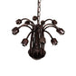 Meyda Lighting Pond Lily 24" 12-Light Mahogany Bronze Chandelier