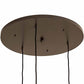 Meyda Lighting Pond Lily 24" 3-Light Timeless Bronze Cascading Pendant Light With Light Green & Pink Shade Glass
