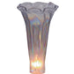 Meyda Lighting Pond Lily 3"W x 5"H Purple Iridescent Shade Glass