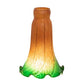 Meyda Lighting Pond Lily 4" Amber and Green Shade Glass