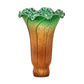 Meyda Lighting Pond Lily 4" Amber and Green Shade Glass