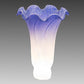 Meyda Lighting Pond Lily 4" Blue & White Shade Glass
