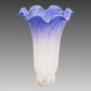 Meyda Lighting Pond Lily 4" Blue & White Shade Glass
