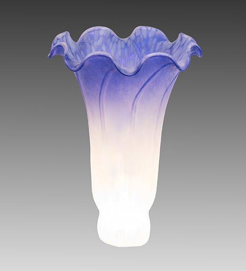 Meyda Lighting Pond Lily 4" Blue & White Shade Glass