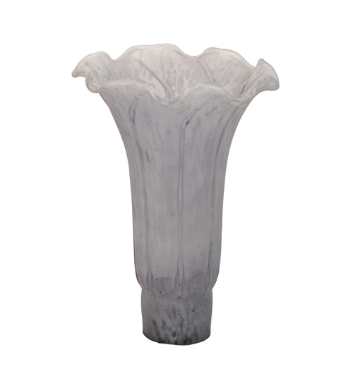 Meyda Lighting Pond Lily 4"W x 6"H Gray Shade Glass