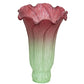 Meyda Lighting Pond Lily 4"W x 6"H Seafoam & Cranberry Shade Glass