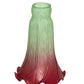 Meyda Lighting Pond Lily 4"W x 6"H Seafoam & Cranberry Shade Glass