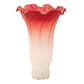 Meyda Lighting Pond Lily 4"W x 6"H Silver Pink and White Shade Glass