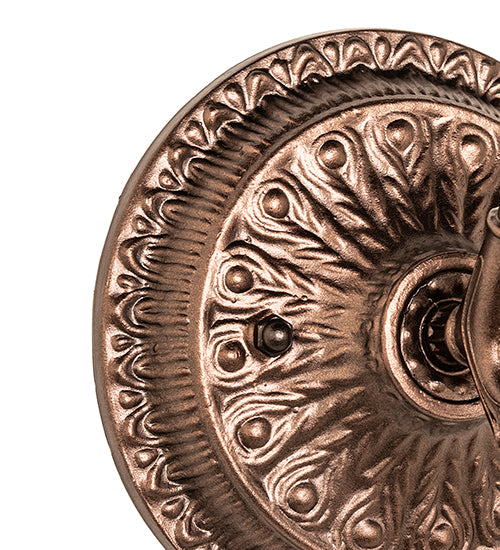 Meyda Lighting Pond Lily 5" Mahogany Bronze Victorian Wall Sconce Hardware