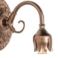 Meyda Lighting Pond Lily 5" Mahogany Bronze Victorian Wall Sconce Hardware