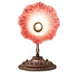 Meyda Lighting Pond Lily 5" Mahogany Bronze Victorian Wall Sconce With Pink & White Shade Glass