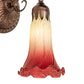 Meyda Lighting Pond Lily 5" Mahogany Bronze Victorian Wall Sconce With Red & Green Shade Glass