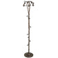 Meyda Lighting Pond Lily 58" 3-Light Mahogany Bronze Floor Lamp With Blue & White Shade Glass