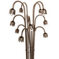 Meyda Lighting Pond Lily 63" 12-Light Mahogany Bronze Floor Lamp Base