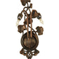 Meyda Lighting Pond Lily 7" 2-Light Mahogany Bronze Wall Sconce
