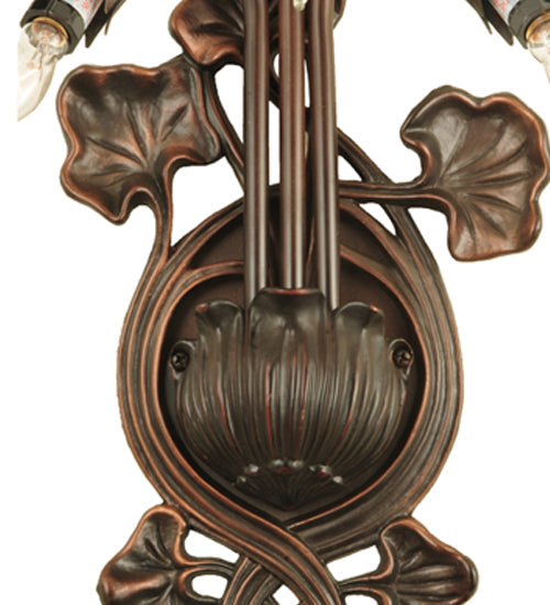 Meyda Lighting Pond Lily 7" 3-Light Mahogany Bronze Wall Sconce Hardware