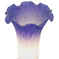 Meyda Lighting Pond Lily 8" Mahogany Bronze Victorian Mini Table Lamp With Blue & White Shade Glass