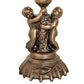 Meyda Lighting Pond Lily Twin Cherub 8" Antique Brass Table Lamp Base