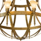 Meyda Lighting Pontoise 72" 15-Light 2-Tier Autumn Leaf Chandelier With Beige Scavo Shade Glass